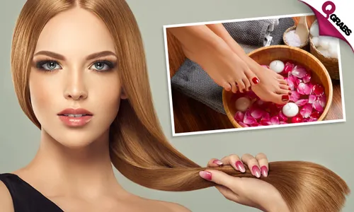 Hair Straightening Treatments + Express Pedicure!